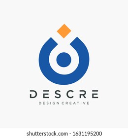 abstract letter I J D logo design with human concept. The logo can be used for business consulting and financial companies.- vector