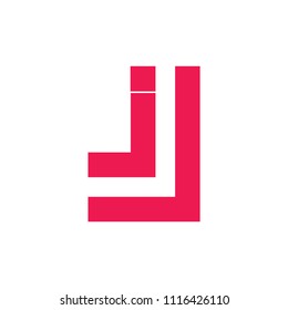 abstract letter j geometric simple design logo