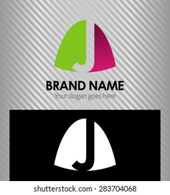 Abstract Letter j Icon logo
