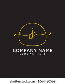 Letra abstracta J monograma de belleza inicial y diseño elegante de logotipo, logo de escritura a mano con firma inicial con diseño de plantilla creativa