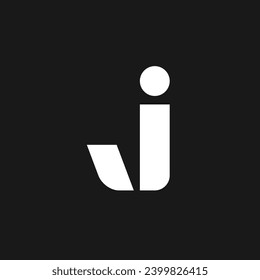 abstract letter J initial logo design template