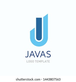 Abstract letter J logo design template