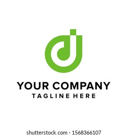 Abstract letter J logo design concept vector