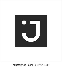 Abstract letter J logo design, luxury style letter logo, text J icon design