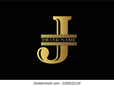 Abstract letter J logo design, Gold, beauty industry, and fashion logo.cosmetics business, spa salons. yoga, medicine companies, and clinics, gold logo abstract design.