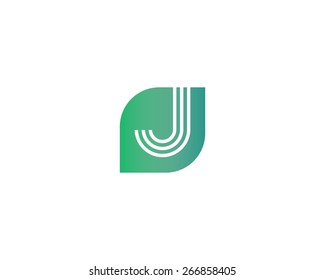 Abstract letter J logo design template. Colorful  vector symbol.