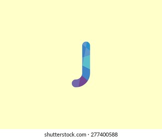 Abstract letter J logo design template. Colorful creative sign. Universal vector icon.