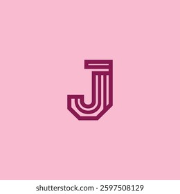 Abstract Letter J Logo – A dynamic letter J logo with clean and modern abstract styling.