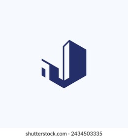 Abstrakter Buchstabe J Logo Icon Ideen