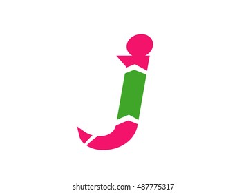 Abstract letter J logo icon design
