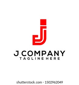 Abstract Letter J Logo Template Vector. Alphabet Logo Concept