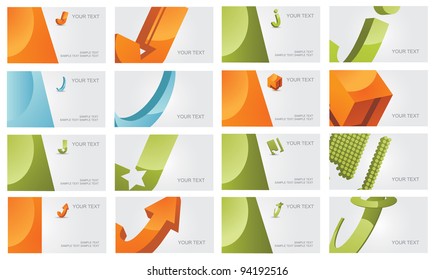 Abstract Letter J Symbol Icon Business Card Set EPS 8 vector, grouped for easy editing. No open shapes or paths.