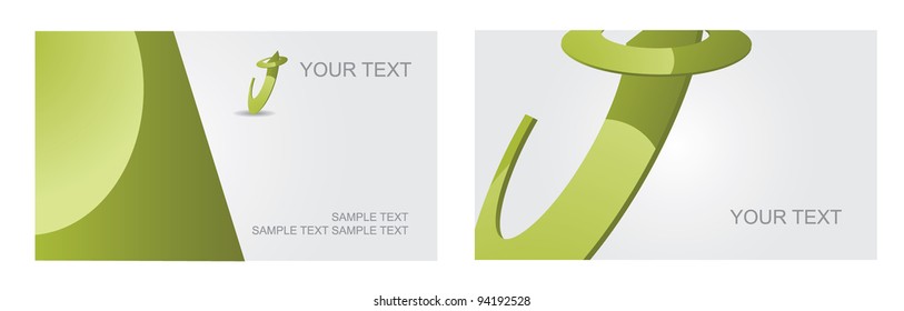 Abstract Letter J Symbol Icon Business Card Set EPS 8 vector, grouped for easy editing. No open shapes or paths.