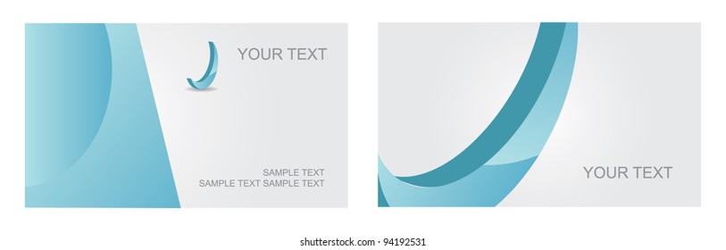 Abstract Letter J Symbol Icon Business Card Set EPS 8 vector, grouped for easy editing. No open shapes or paths.