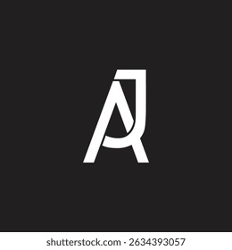Letra abstrata JA ou AJ design do logotipo inicial.