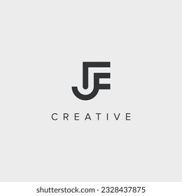 Abstract letter JE EJ logo template - vector.