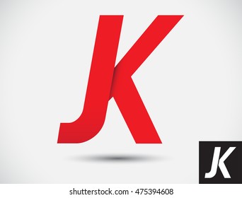 Abstract Letter JK logo.Vector illustration.
