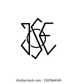 Abstract letter jse jose js Logotype. Modern logo idea sign. monogram vector icon initial logo