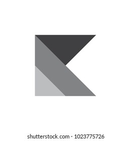 abstract letter k gradient square logo 