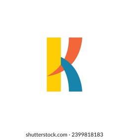 abstract letter K initial logo design template