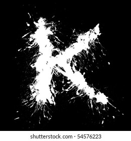 letra abstracta K; estilo de entrada de lápiz