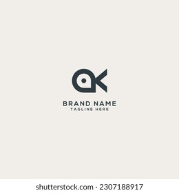 Abstract letter K location logo design vector element.