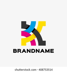 Abstract letter K  logo. Abstract business logo design template. Logo template editable for your business.