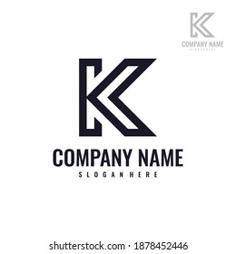 Abstract Letter K Logo Design Template. Creative elegant vector sign design for corporate business identity