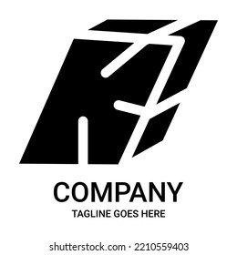 Diseño del logotipo K de la letra abstracta