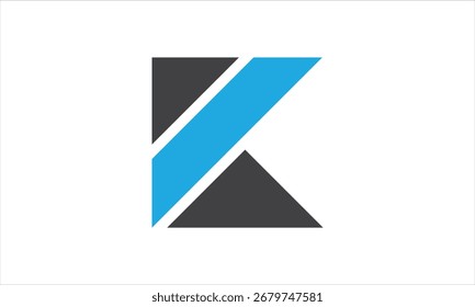 Abstrakter Buchstabe K Logo Design Idee