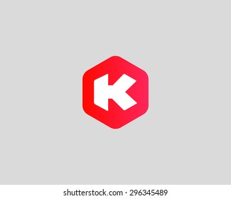 Abstract letter K logo design template. Colorful creative sign. Universal vector icon.