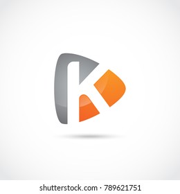 Abstract Letter K Logo Design. Vector Illustrator Eps.10