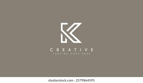 Abstract Letter K Logo . Flat Vector Logo Design Template Element.