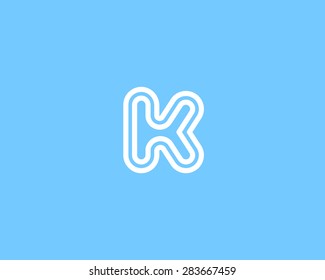 Abstract letter K logo icon vector design. 