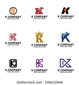 Abstract Letter K Logo Template Vector. Alphabet Logo Concept