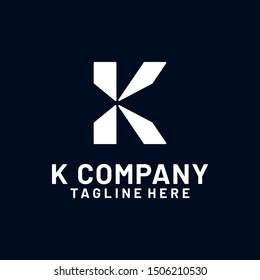 Abstract Letter K Logo Template Vector. Alphabet Logo Concept