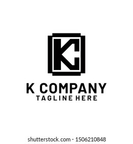 Abstract Letter K Logo Template Vector. Alphabet Logo Concept