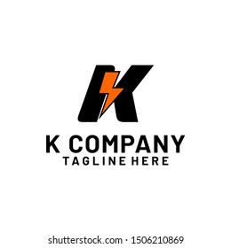 Abstract Letter K Logo Template Vector. Alphabet Logo Concept
