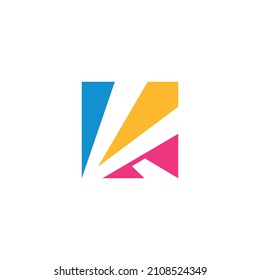 Abstract letter K logo template