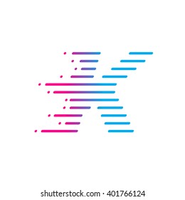 Abstract letter K logo,fast speed, moving,delivery,Digital