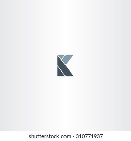 abstract letter k logotype sign stylized vector logo