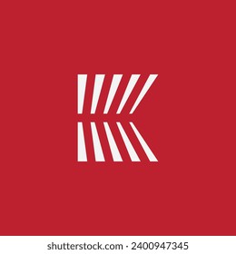 abstract letter K monogram logo design