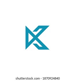 Abstract Letter K Vector Logo Template