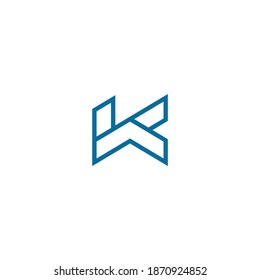 Abstract Letter K Vector Logo Template