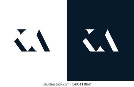 Abstract letter KA logo. This logo icon incorporate with abstract shape in the creative way.