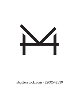 abstract letter KLM unique logo vector