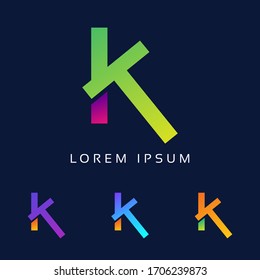 Abstract letter KT vector logo Icon Template.
