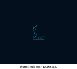 abstract letter L geometric logo designs template