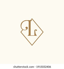 Abstract letter L logo design beauty industry and fashion logo