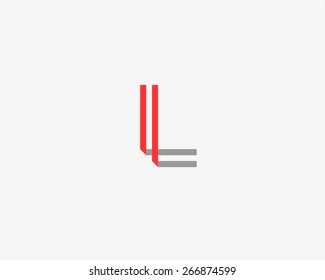 Abstract letter L logo design template. Colorful creative sign. Vector icon.